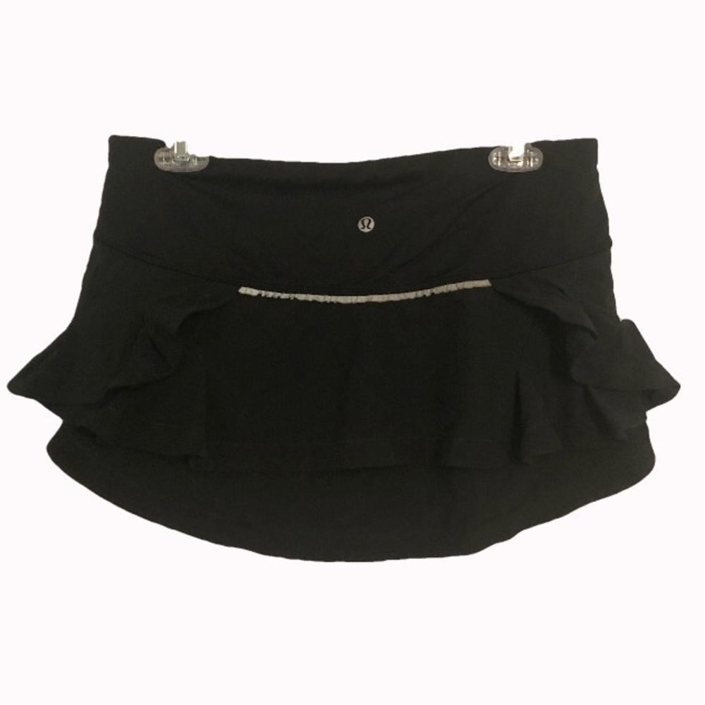 Lululemon Black Flowy Tennis Skirt
